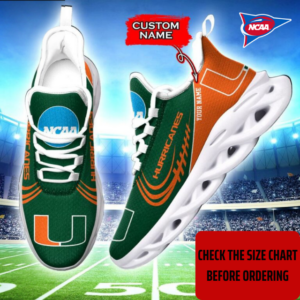 Limited Edition – Customized NCAA Miami Hurricanes Max Soul Sneakers