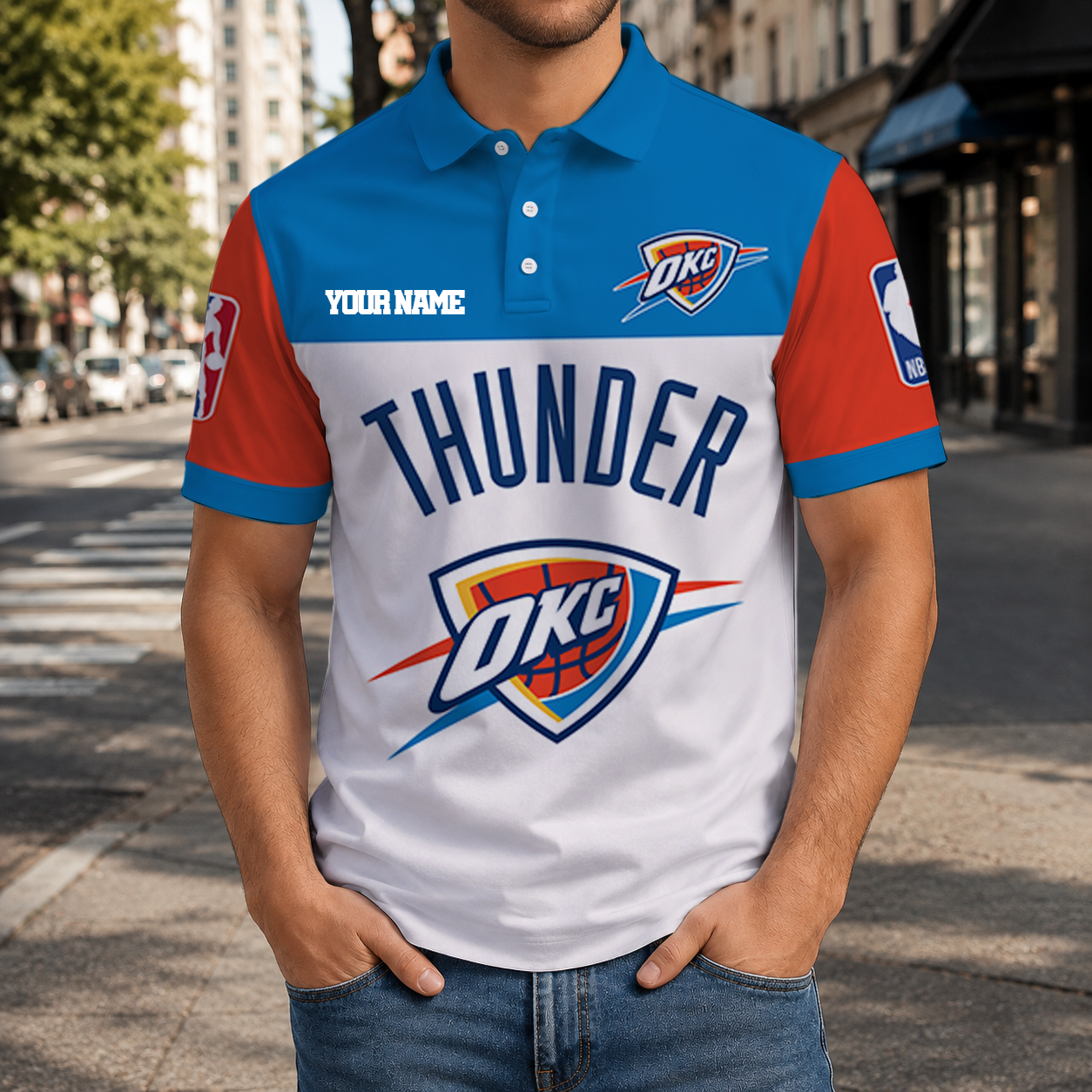Limited Edition – Customized NBA Oklahoma City Thunder Polo Shirt
