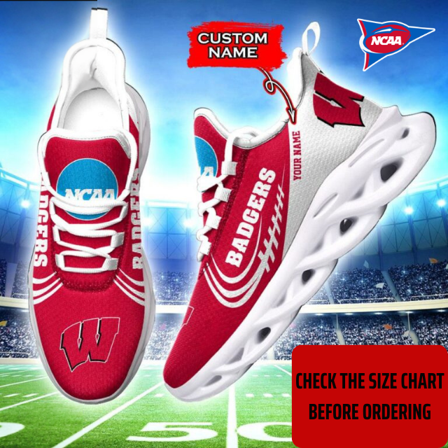 Limited Edition – Customized NCAA Wisconsin Badgers Max Soul Sneakers