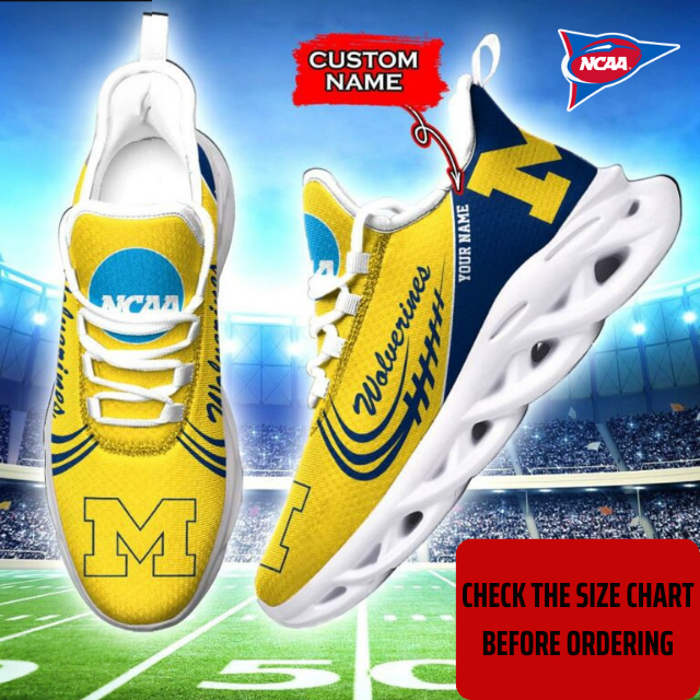 Limited Edition – Customized NCAA Michigan Wolverines Max Soul Sneakers