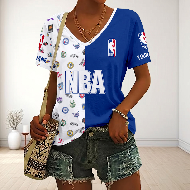 Limited Edition – Customized NBA All Teams V-Neck Female Shirt