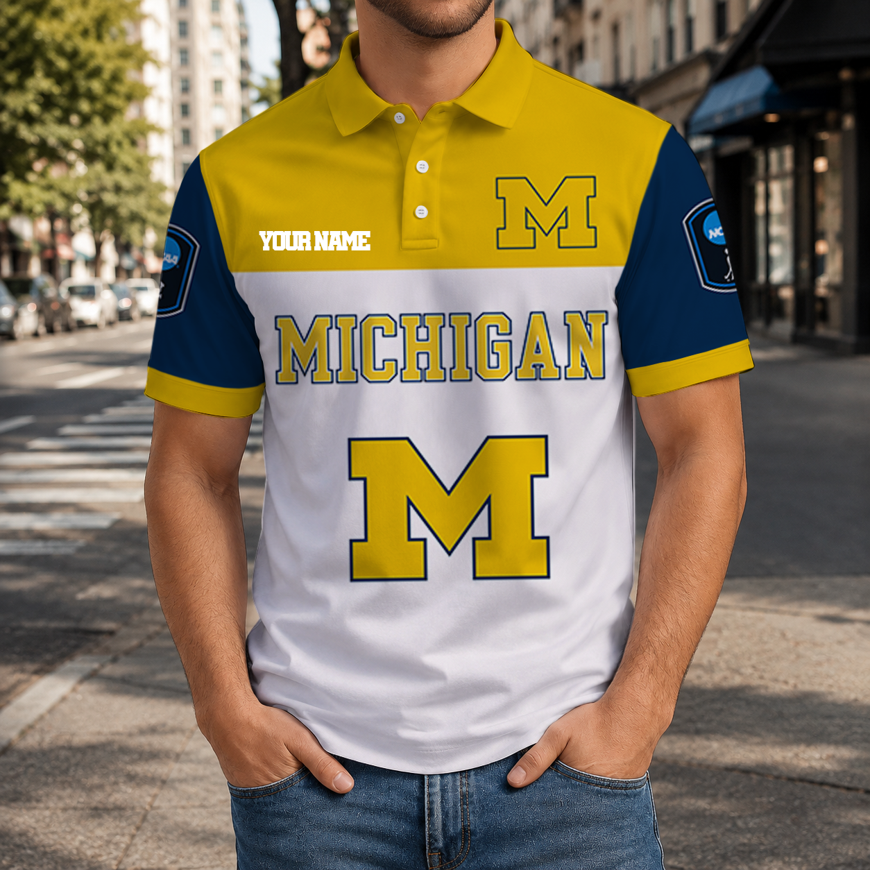 Limited Edition – Customized NCAA Michigan Wolverines Polo Shirt