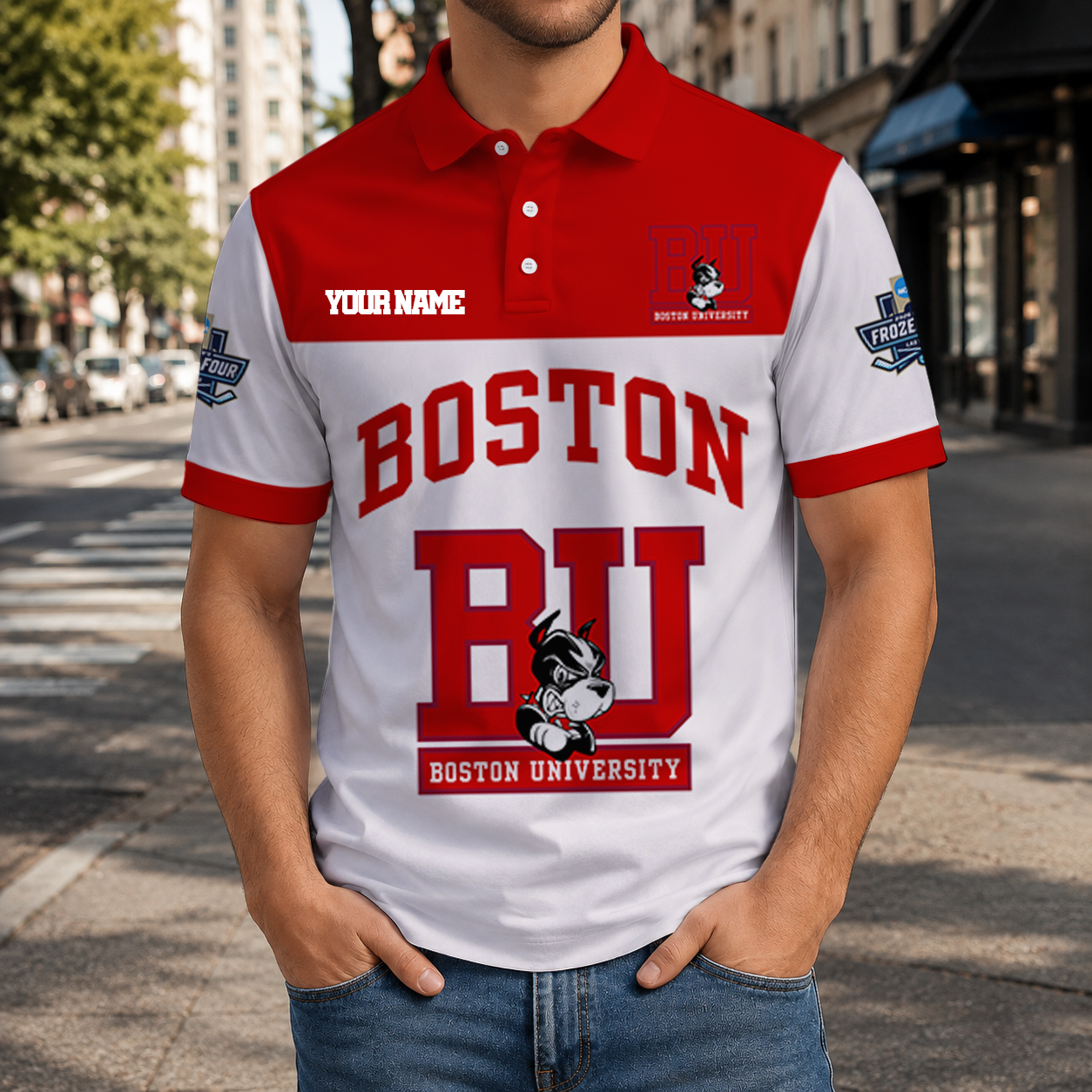 Limited Edition – Customized NCAA Boston University Terriers Polo Shirt