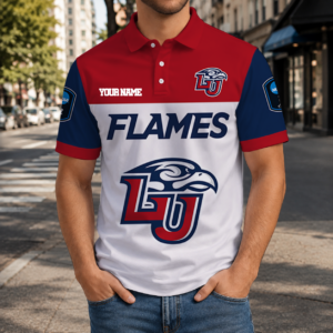Limited Edition – Customized NCAA Liberty Flames Polo Shirt