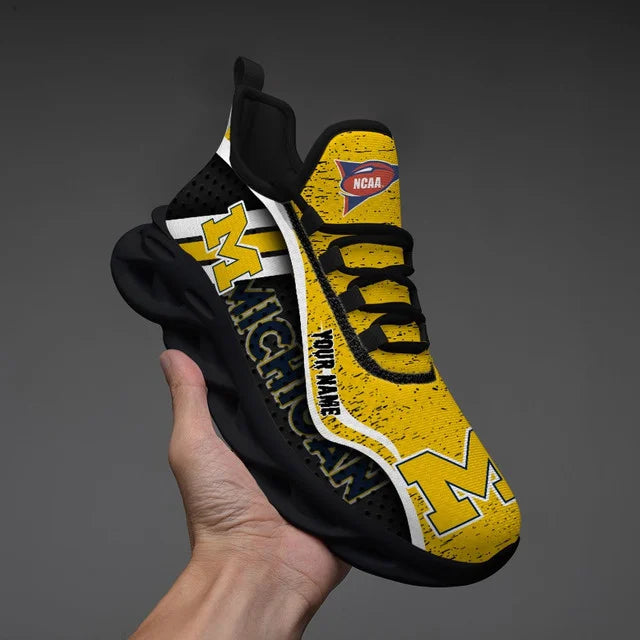 Limited Edition – Customized NCAA Michigan Wolverines Max Soul Sneakers - Image 2