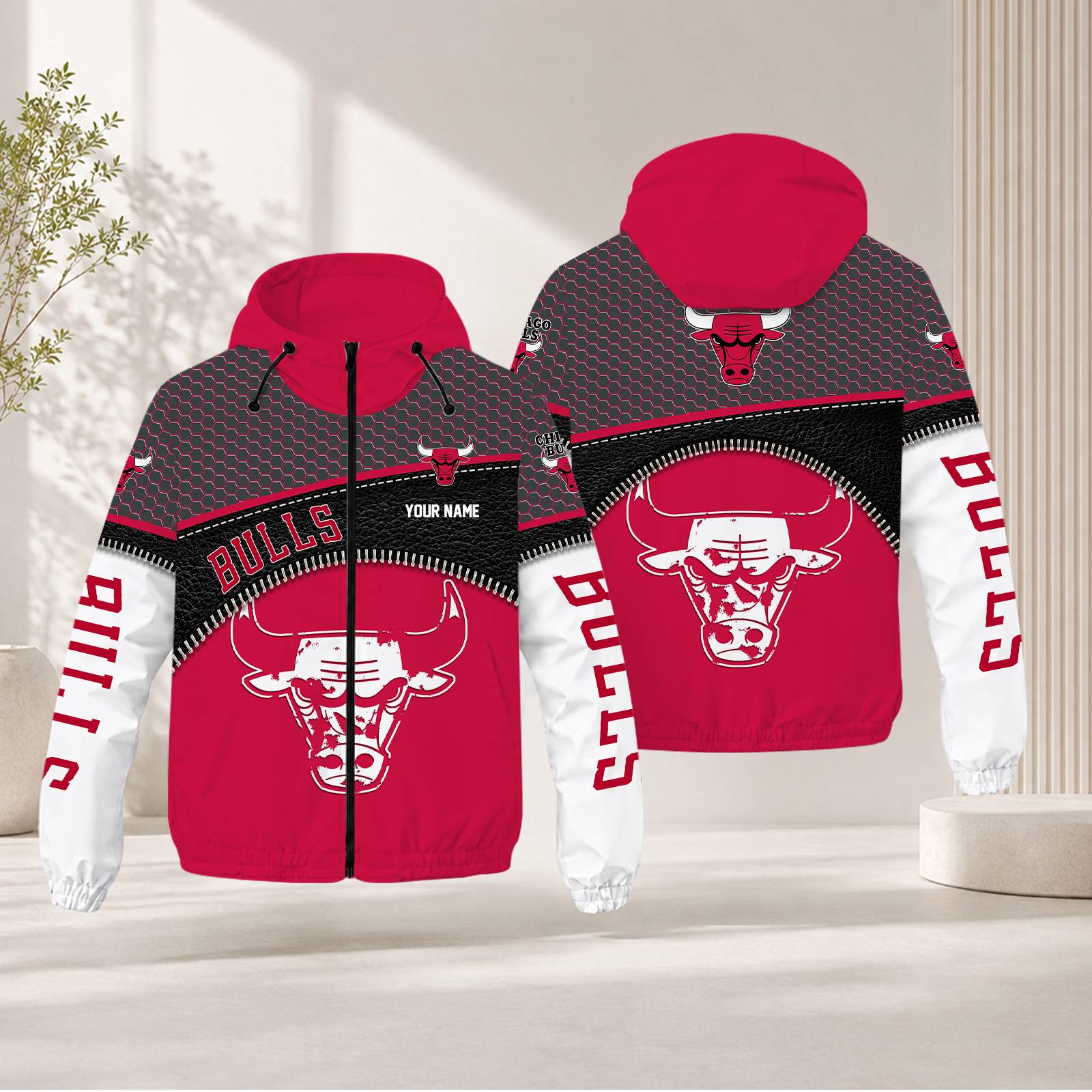 Limited Edition – Customized NBA Chicago Bulls Windbreaker Jacket