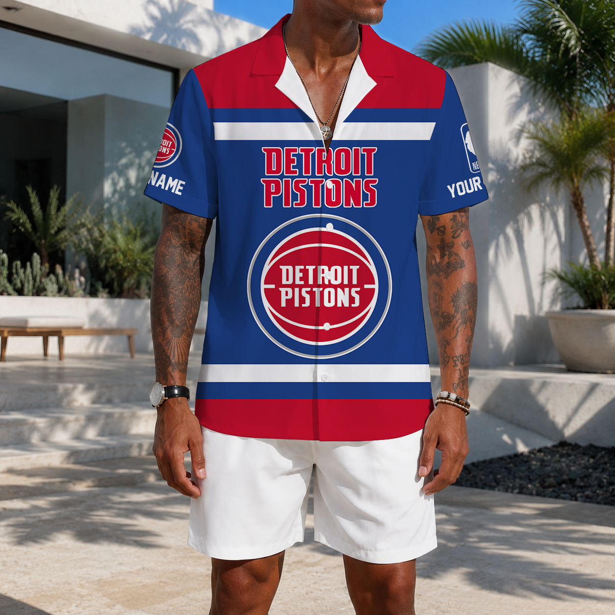 Limited Edition – Customized NBA Detroit Pistons Unisex Hawaiian Shirt