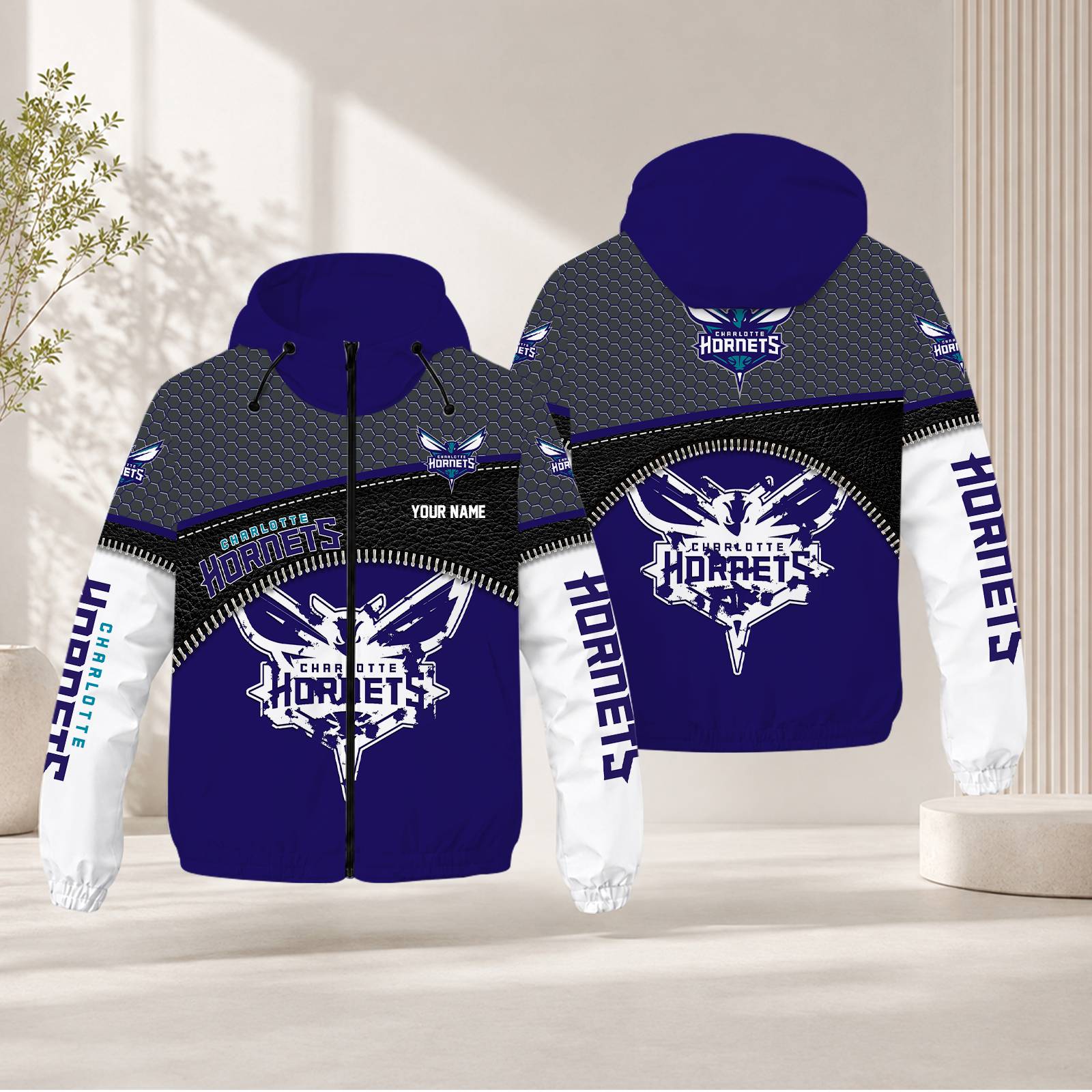 Limited Edition – Customized NBA Charlotte Hornets Windbreaker Jacket