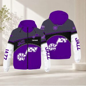 Limited Edition – Customized NBA Utah Jazz Windbreaker Jacket