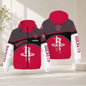 Limited Edition – Customized NBA Houston Rockets Windbreaker Jacket