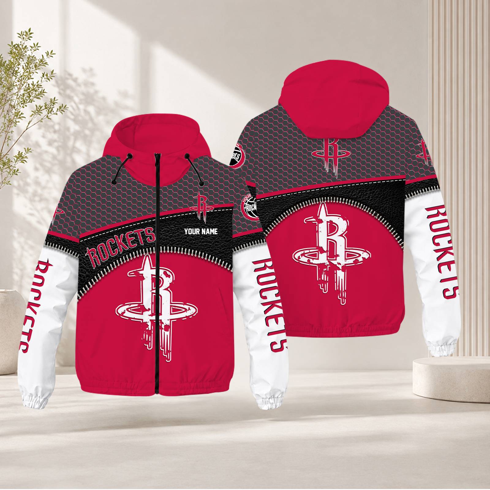 Limited Edition – Customized NBA Houston Rockets Windbreaker Jacket