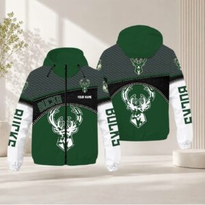 Limited Edition – Customized NBA Milwaukee Bucks Windbreaker Jacket