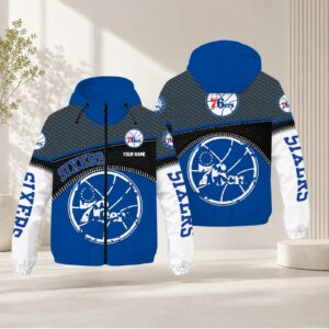 Limited Edition – Customized NBA Philadelphia 76Ers Windbreaker Jacket