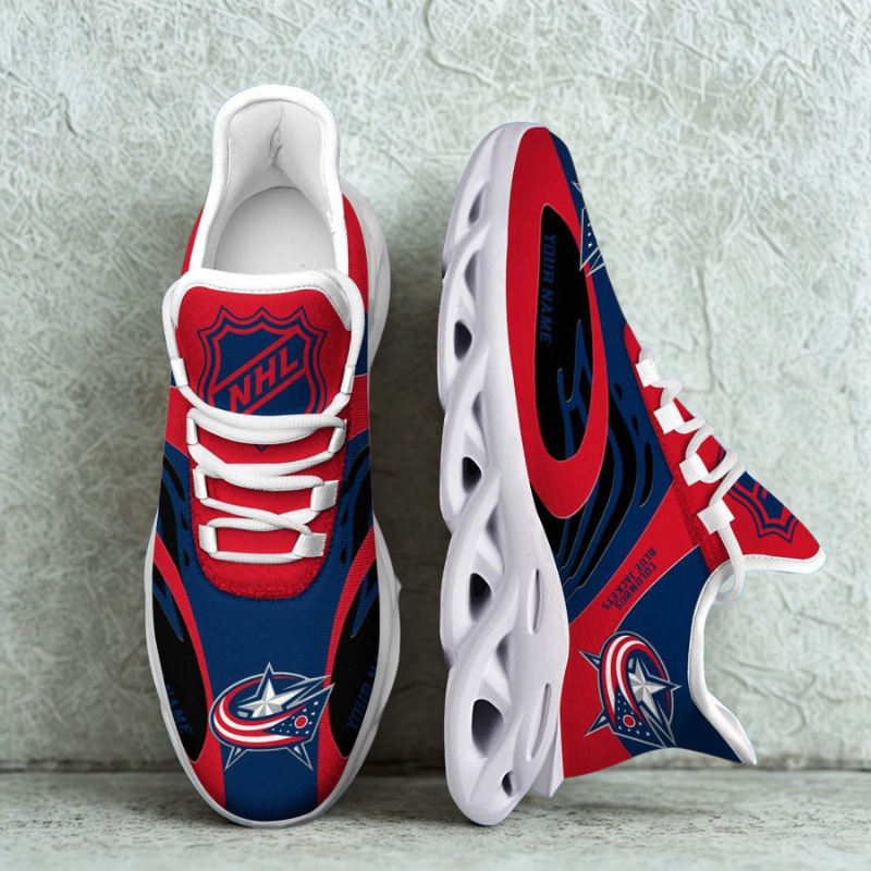 Limited Edition – Customized NHL Columbus Blue Jackets Max Soul Shoes