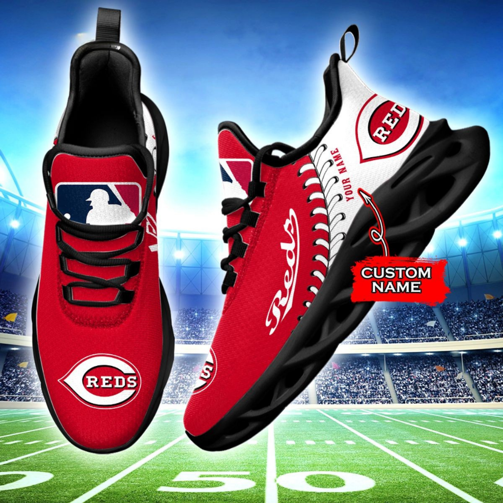 Limited Edition – Customized MLB Cincinnati Reds Max Soul Shoes - Image 2