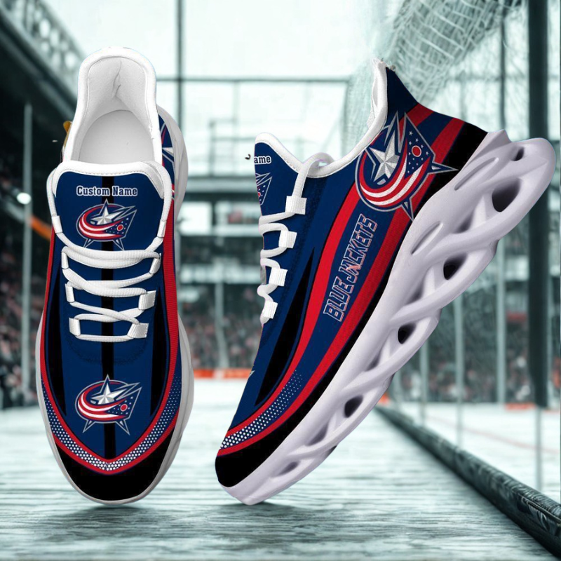 Limited Edition – Customized NHL Columbus Blue Jackets Max Soul Shoes