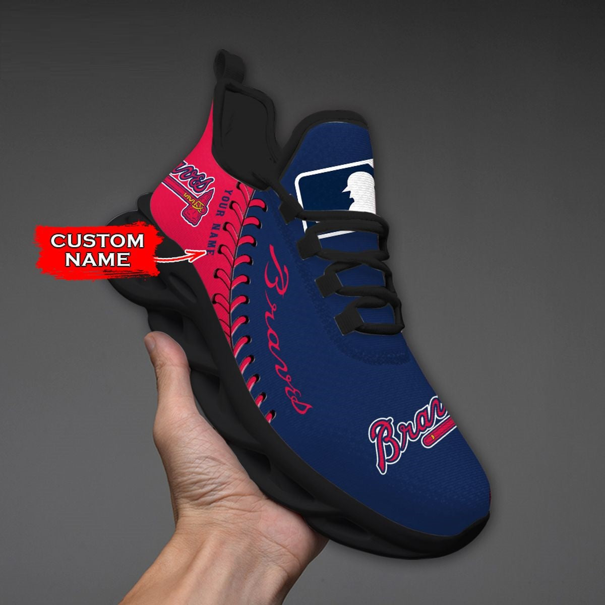 Limited Edition – Customized MLB Atlanta Braves Max Soul Shoes - Image 3