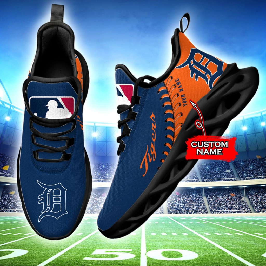 Limited Edition – Customized MLB Detroit Tigers Max Soul Shoes - Image 2