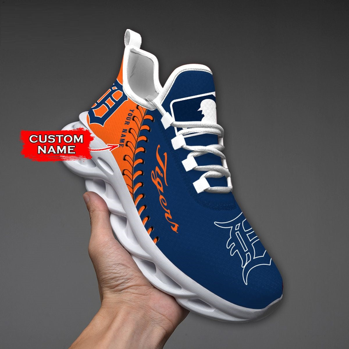 Limited Edition – Customized MLB Detroit Tigers Max Soul Shoes - Image 3