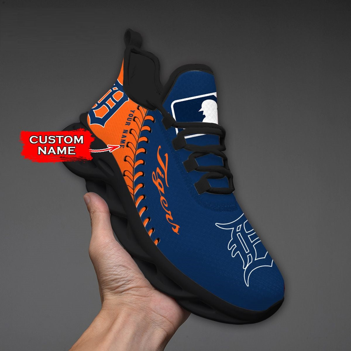 Limited Edition – Customized MLB Detroit Tigers Max Soul Shoes - Image 4