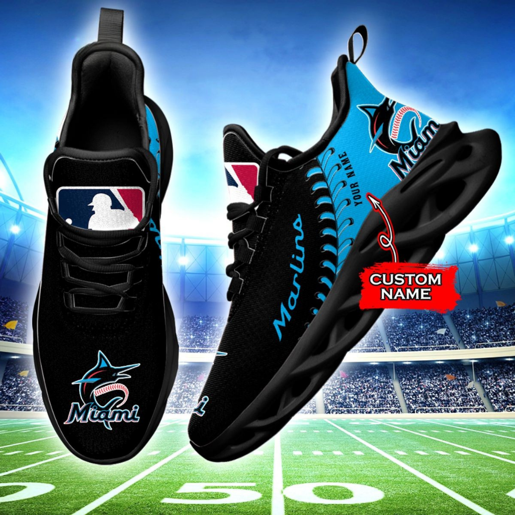 Limited Edition – Customized MLB Miami Marlins Max Soul Shoes - Image 2