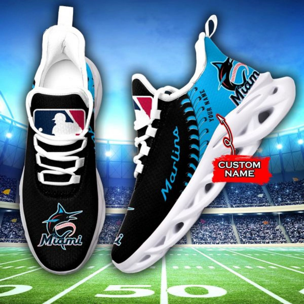 Limited Edition – Customized MLB Miami Marlins Max Soul Shoes