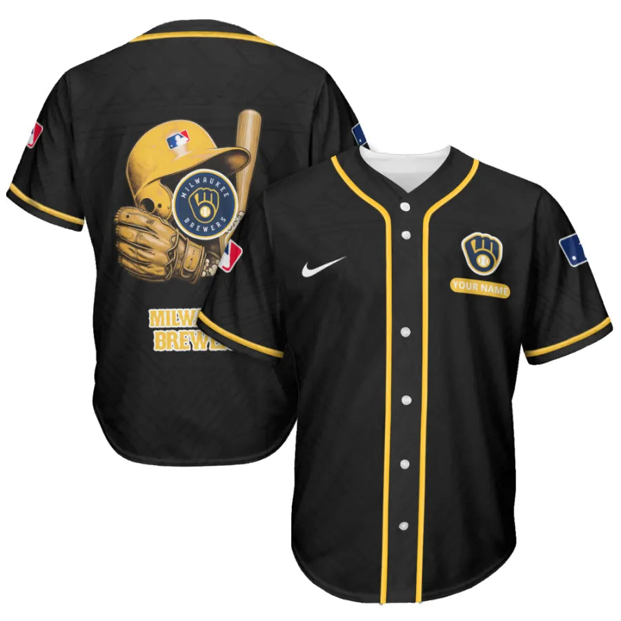 Limited Edition – Customized MLB Milwaukee Brewers Baseball Jersey - Image 2