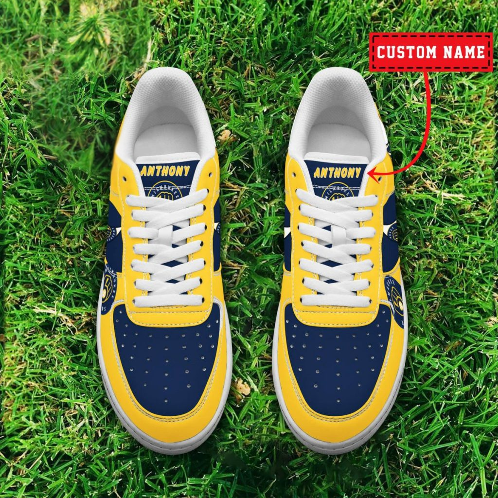 Limited Edition – Customized MLB Milwaukee Brewers Af1 Shoes - Image 2
