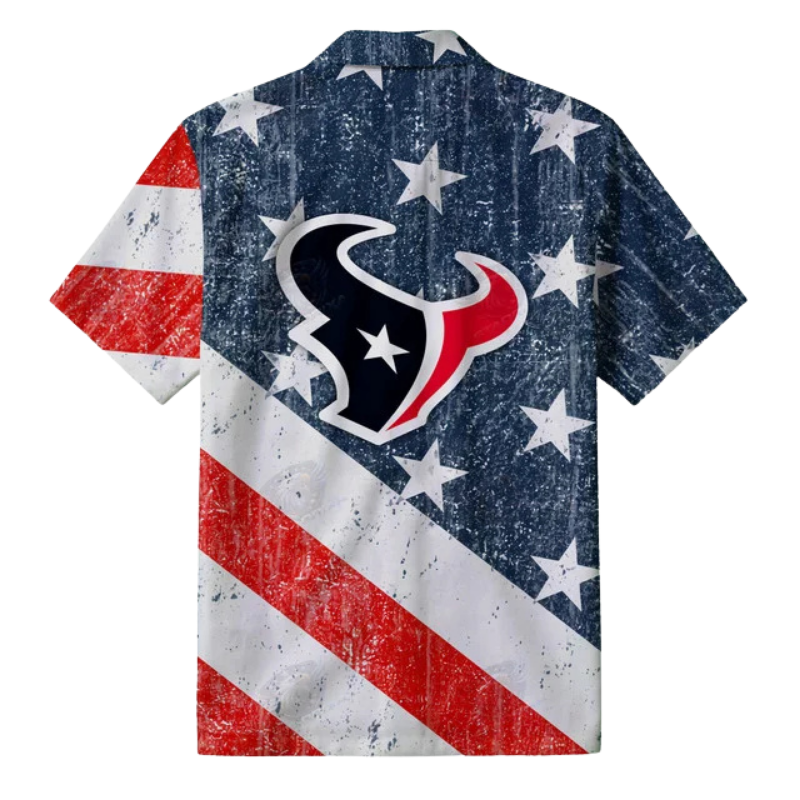 Limited Edition – Customized NFL Houston Texans Patriotic 250 Usa Hawaiian Shirt - Image 3