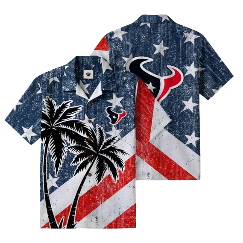 Limited Edition – Customized NFL Houston Texans Patriotic 250 Usa Hawaiian Shirt