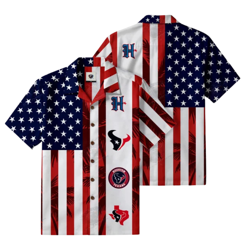 Limited Edition – Customized NFL Houston Texans Patriotic 250 Usa Hawaiian Shirt