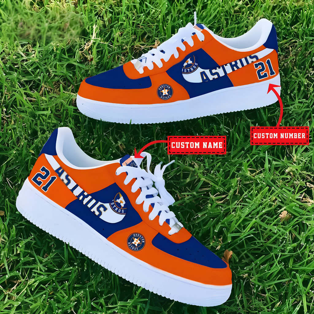 Limited Edition – Customized MLB Houston Astros Af1 Shoes