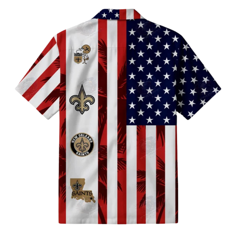 Limited Edition – Customized NFL New Orleans Saints Patriotic 250 Usa Hawaiian Shirt - Image 3