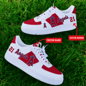 Limited Edition – Customized MLB Los Angeles Angels Af1 Shoes