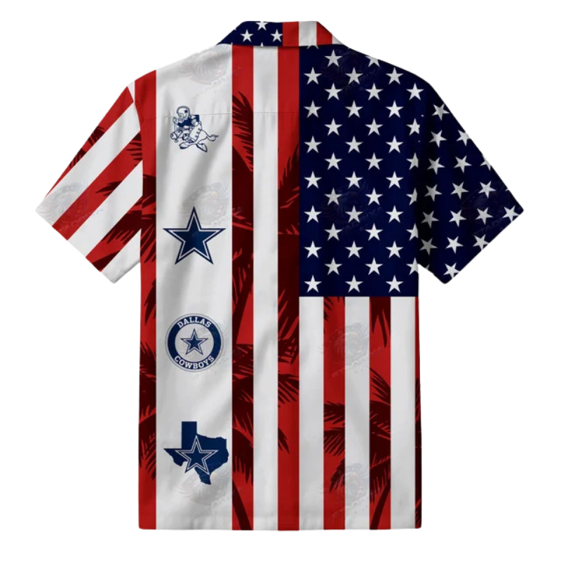 Limited Edition – Customized NFL Dallas Cowboys Patriotic 250 Usa Hawaiian Shirt - Image 3