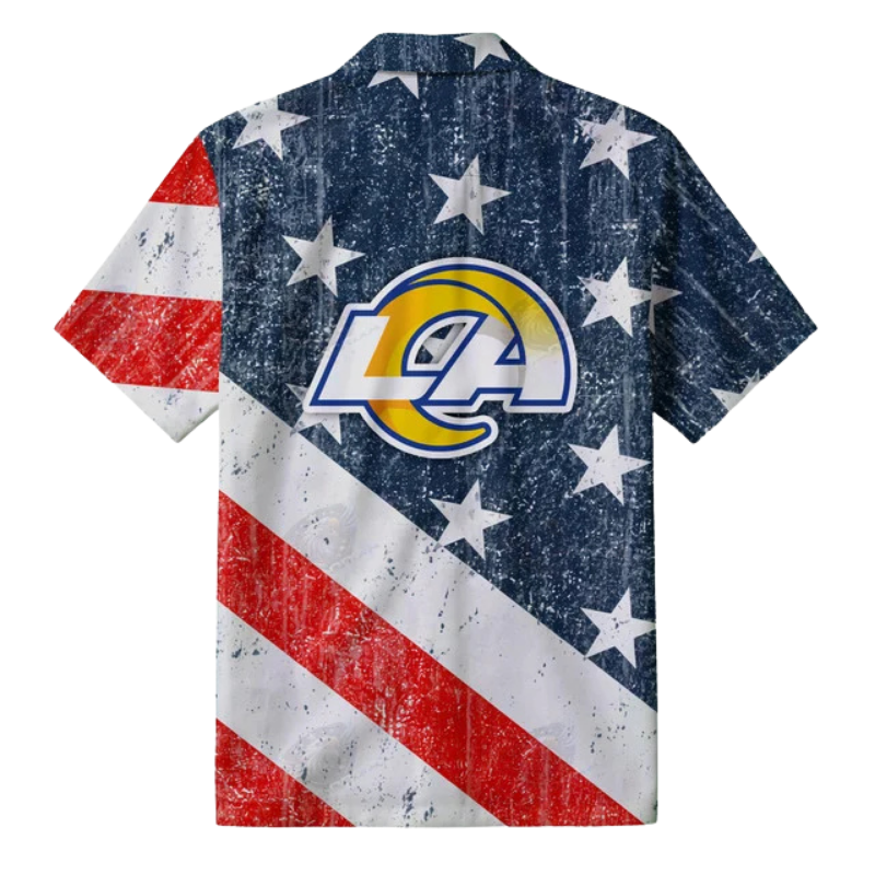 Limited Edition – Customized NFL Los Angeles Rams Patriotic 250 Usa Hawaiian Shirt - Image 3