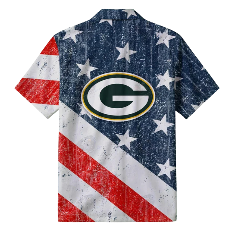 Limited Edition – Customized NFL Green Bay Packers Patriotic 250 Usa Hawaiian Shirt - Image 3