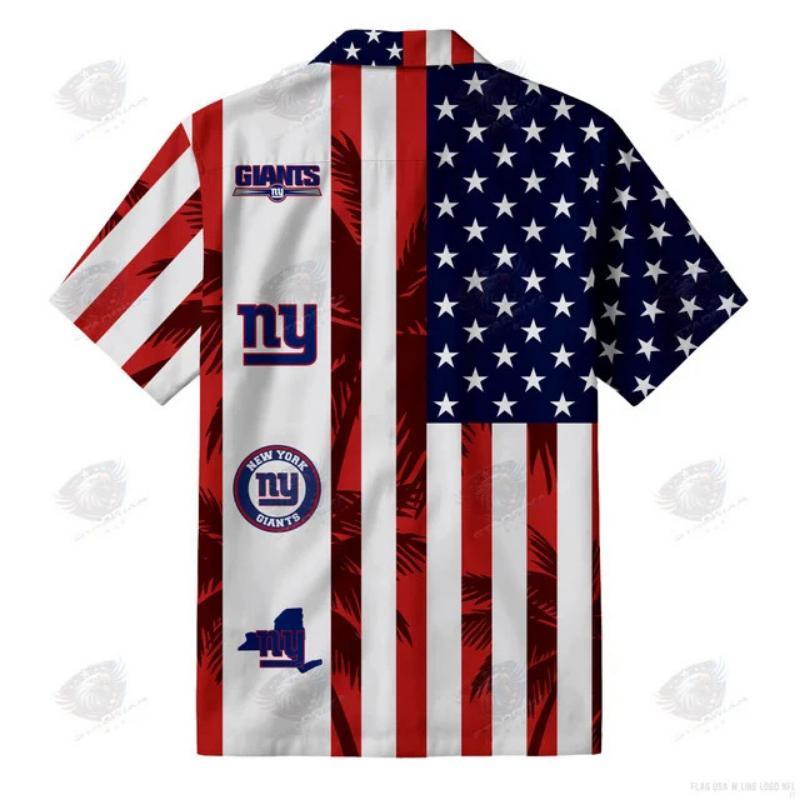 Limited Edition – Customized NFL New York Giants Patriotic 250 Usa Hawaiian Shirt - Image 3