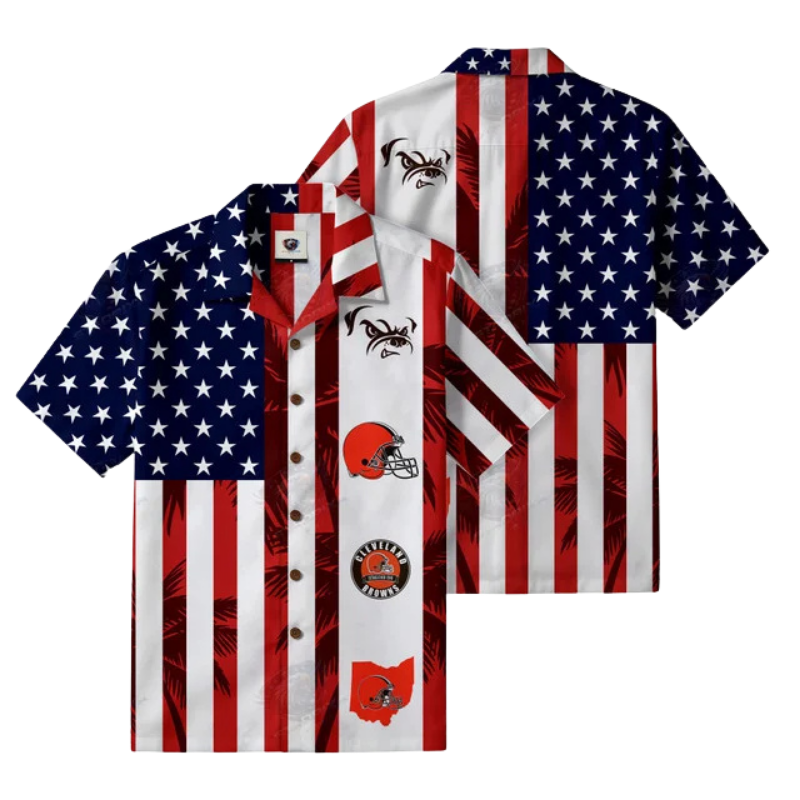 Limited Edition – Customized NFL Cleveland Browns Patriotic 250 Usa Hawaiian Shirt