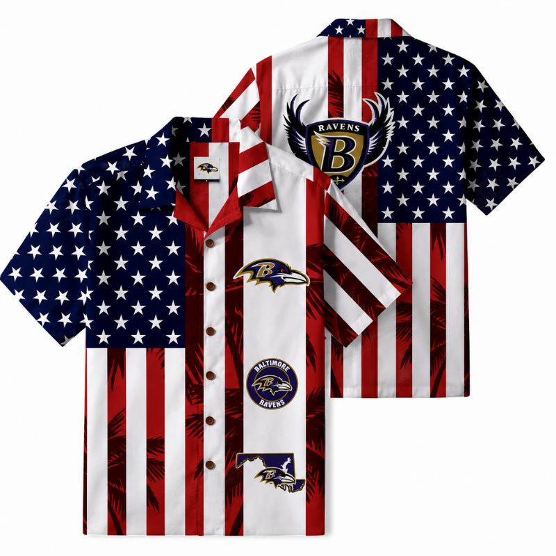 Limited Edition – Customized NFL Baltimore Ravens Patriotic 250 Usa Hawaiian Shirt