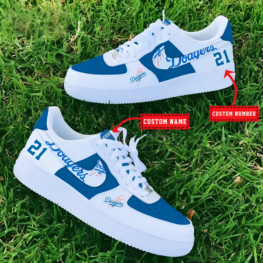 Limited Edition – Customized MLB Los Angeles Dodgers Af1 Shoes