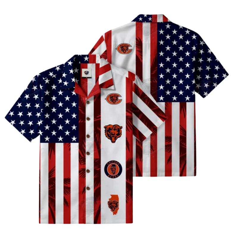 Limited Edition – Customized NFL Chicago Bears Patriotic 250 Usa Hawaiian Shirt