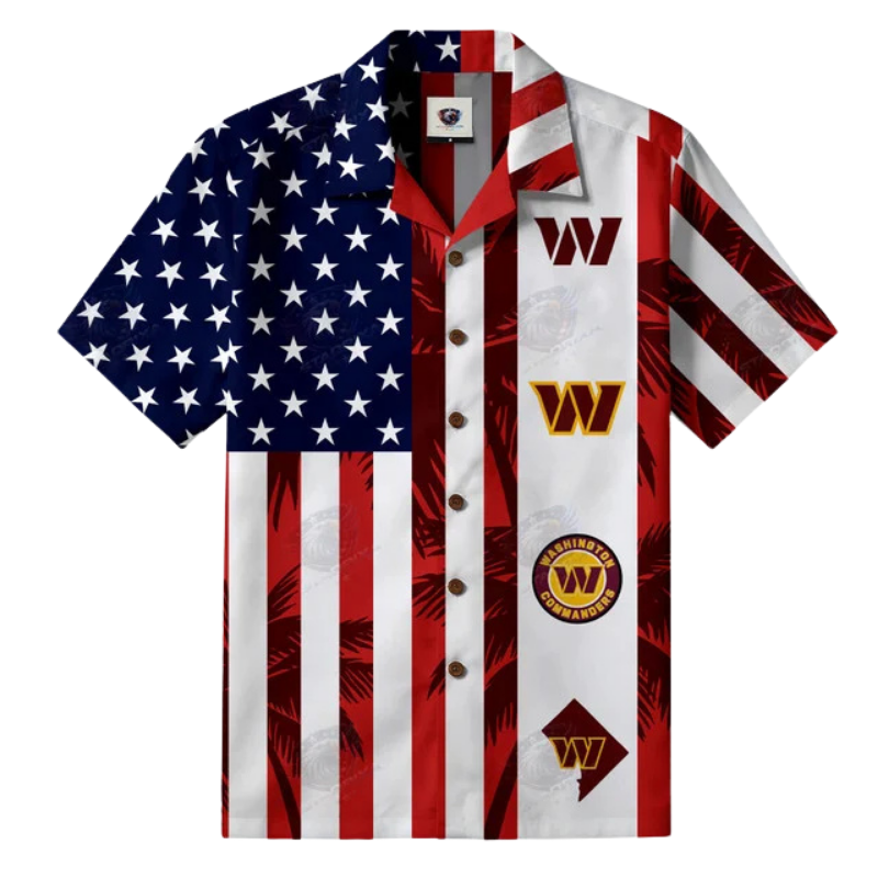 Limited Edition – Customized NFL Washington Commanders Patriotic 250 Usa Hawaiian Shirt - Image 2