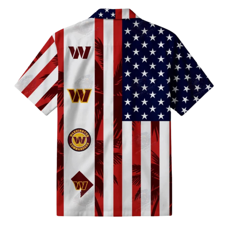 Limited Edition – Customized NFL Washington Commanders Patriotic 250 Usa Hawaiian Shirt - Image 3