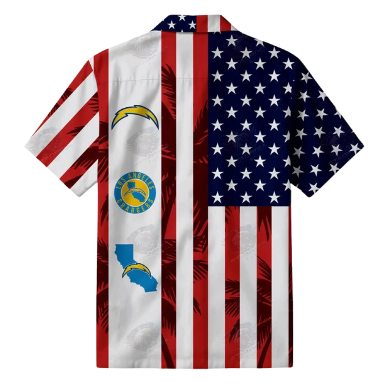 Limited Edition – Customized NFL Los Angeles Chargers Patriotic 250 Usa Hawaiian Shirt - Image 3