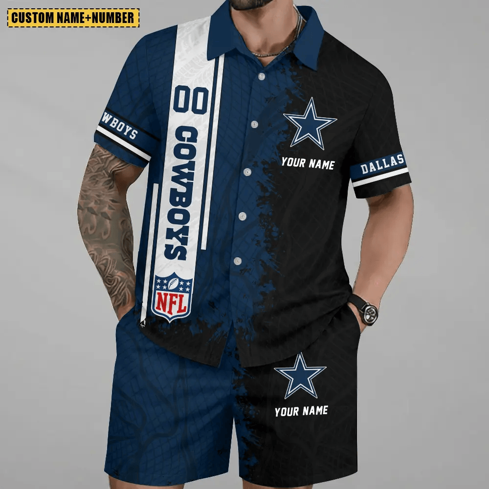 Limited Run – Customized NFL Dallas Cowboys Unisex Hawaiian Shirt & Shorts Set