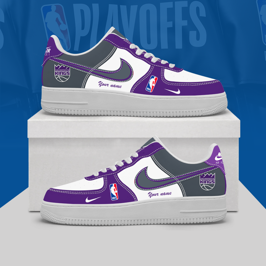 Limited Edition – Customized NBA Sacramento Kings Af1 Shoes - Image 2