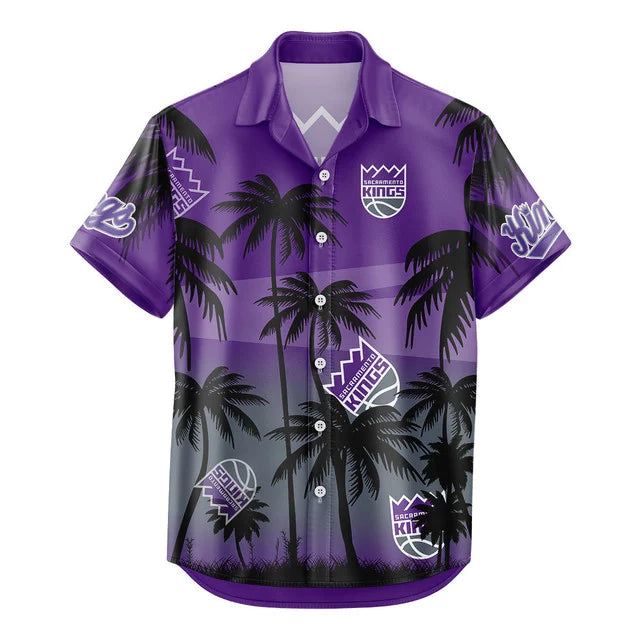 Limited Edition – Customized NBA Sacramento Kings Unisex Hawaiian Shirt & Shorts Set - Image 3