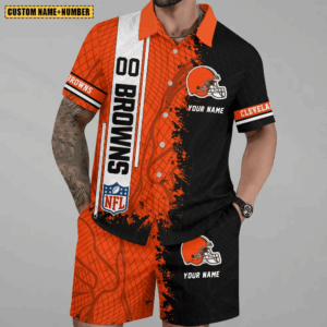 Limited Run – Customized NFL Cleveland Browns Unisex Hawaiian Shirt & Shorts Set