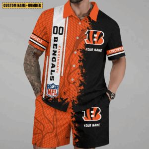 Limited Run – Customized NFL Cincinnati Bengals Unisex Hawaiian Shirt & Shorts Set